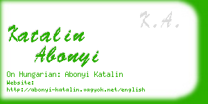 katalin abonyi business card